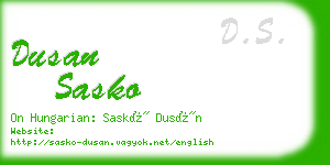 dusan sasko business card